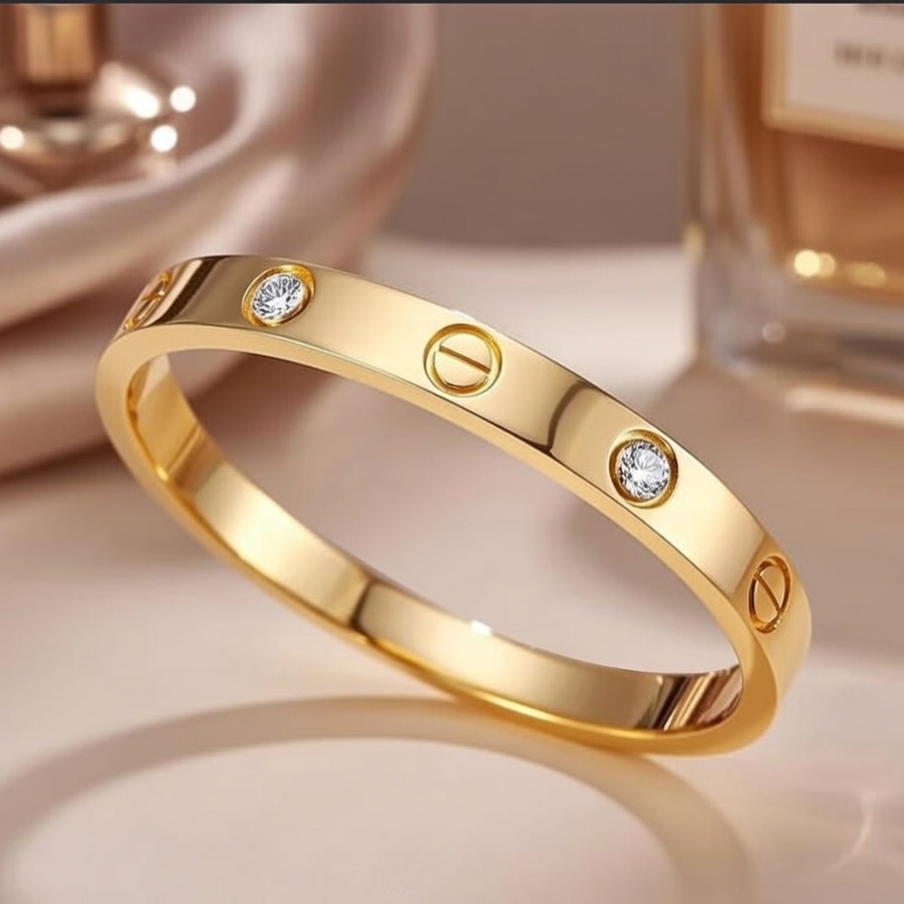 Luxury Gold-Tone Crystal Bracelet
